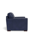 Waverly Modern Leather Loveseat With Track Arms - Uptown Sebastian