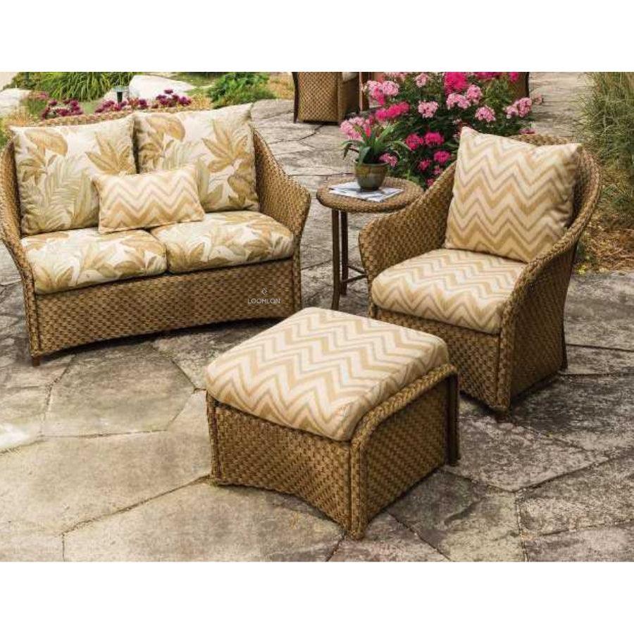 Weekend Retreat Ottoman All Weather Wicker Lloyd Flanders - Uptown Sebastian