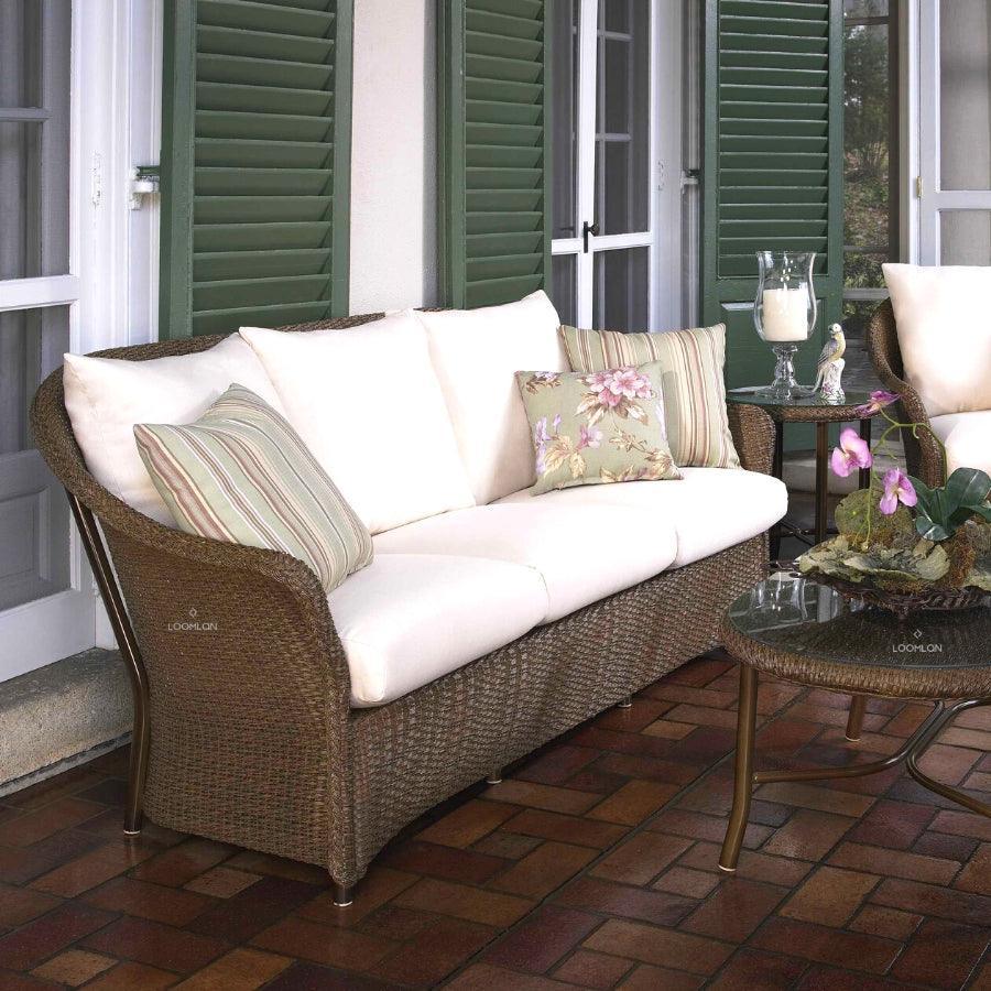 Weekend Retreat Outdoor Loveseat All Weather Wicker Lloyd Flanders - Uptown Sebastian