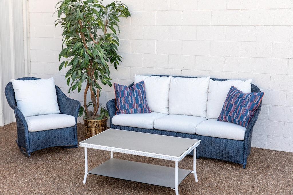 Weekend Retreat Outdoor Sofa All Weather Wicker Lloyd Flanders - Uptown Sebastian