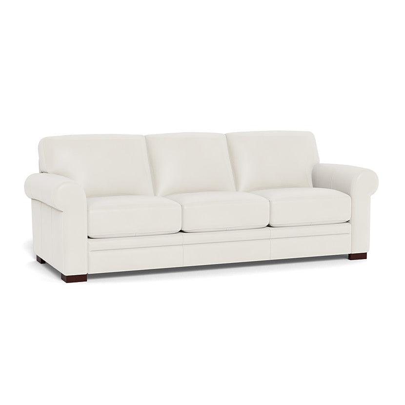Wenton Mondern Leather Couch With Rolled Arms - Uptown Sebastian