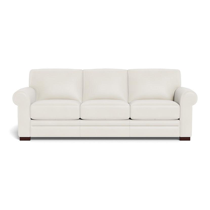 Wenton Mondern Leather Couch With Rolled Arms - Uptown Sebastian