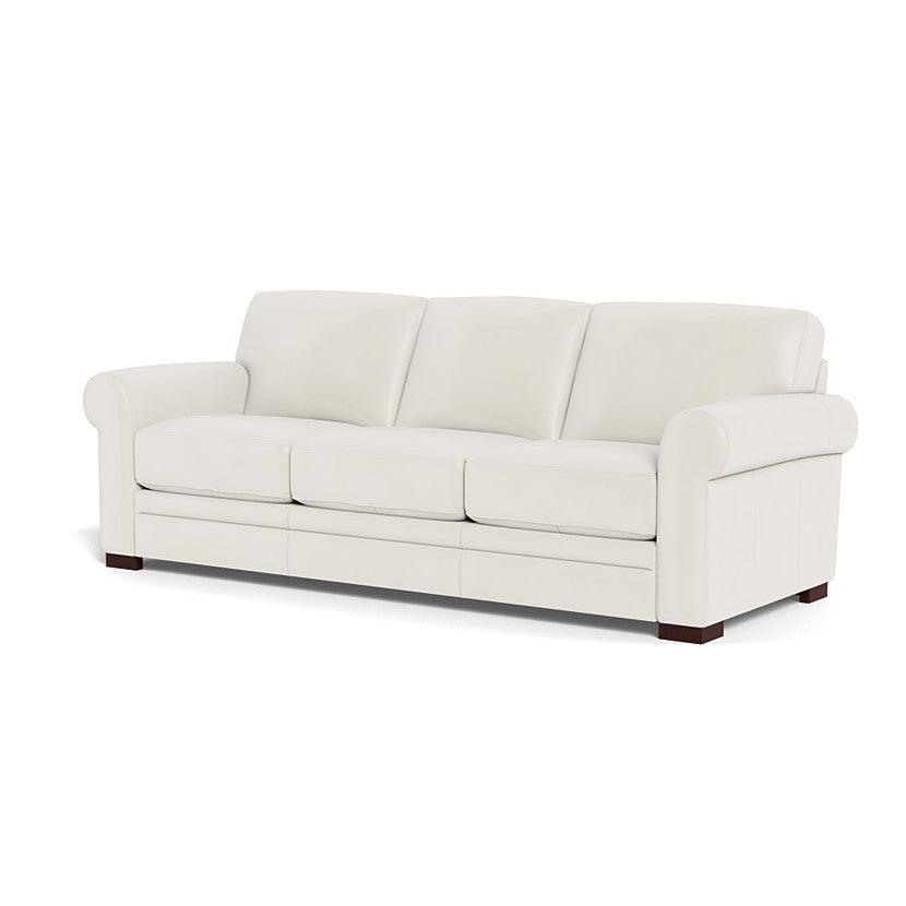 Wenton Mondern Leather Couch With Rolled Arms - Uptown Sebastian