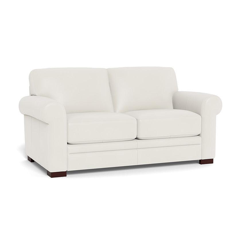 Wenton Mondern Leather Loveseat With Rolled Arms - Uptown Sebastian