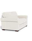 Wenton Mondern Leather Loveseat With Rolled Arms - Uptown Sebastian