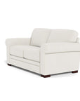 Wenton Mondern Leather Loveseat With Rolled Arms - Uptown Sebastian