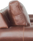 Western Style Leather & Hair On Hide Sofa Brown Caramel Marshal - Uptown Sebastian