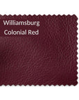 Williamsburg Burgundy Red Leather Sofa Made In the USA - Uptown Sebastian