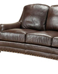Williamsburg Dark Brown Leather Sofa Made In the USA - Uptown Sebastian