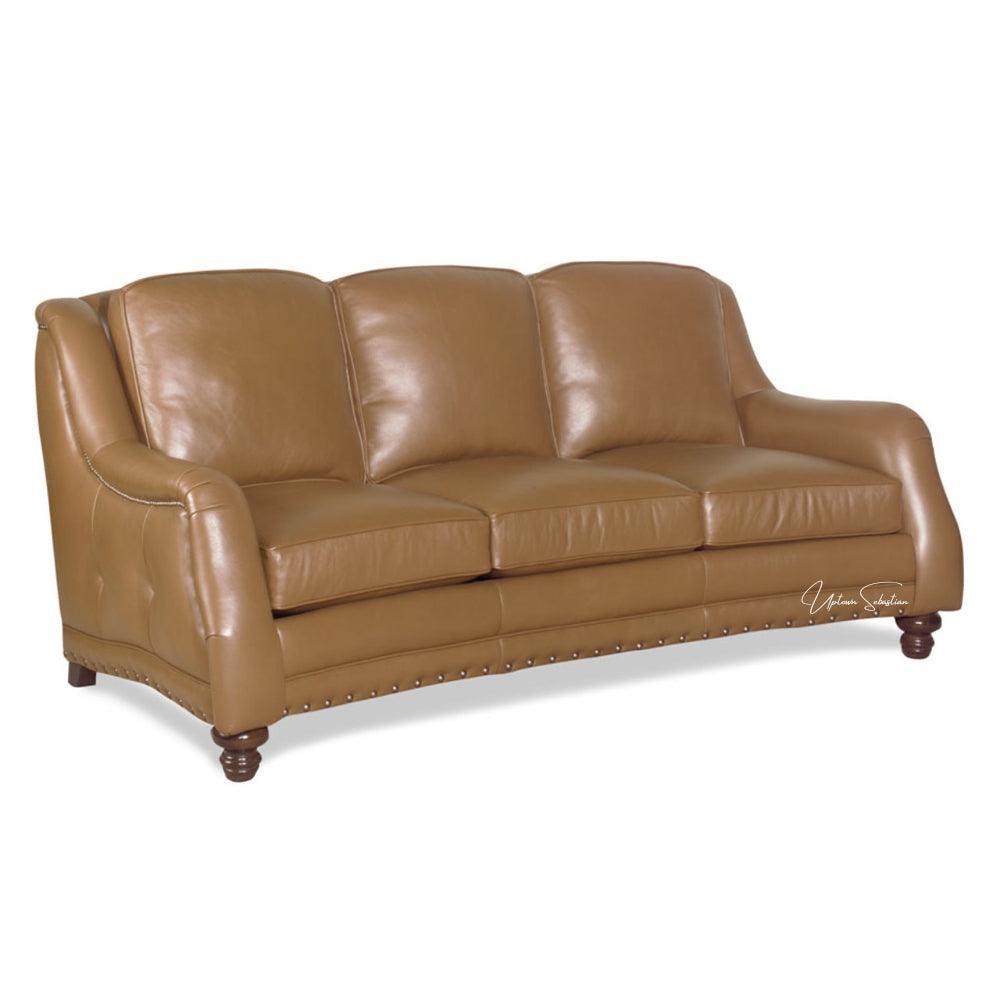 Williamsburg Modern 3 Seater Leather Couch Benchmade In the USA - Uptown Sebastian