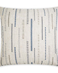 Winstead Stripes Ivory Blue Large Throw Pillow With Insert - Uptown Sebastian