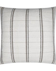 Wooly Bully Snow Stripes Textured White Grey Large Throw Pillow With Insert - Uptown Sebastian