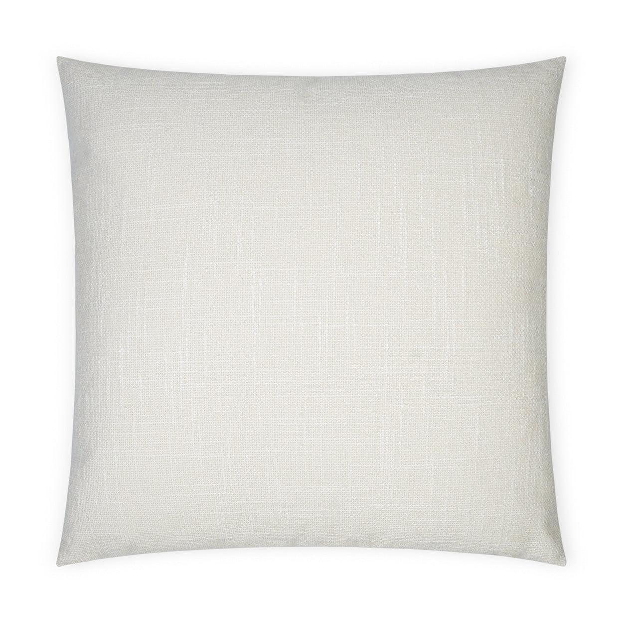 Zareen Vanilla Solid Textured Ivory Large Throw Pillow With Insert - Uptown Sebastian