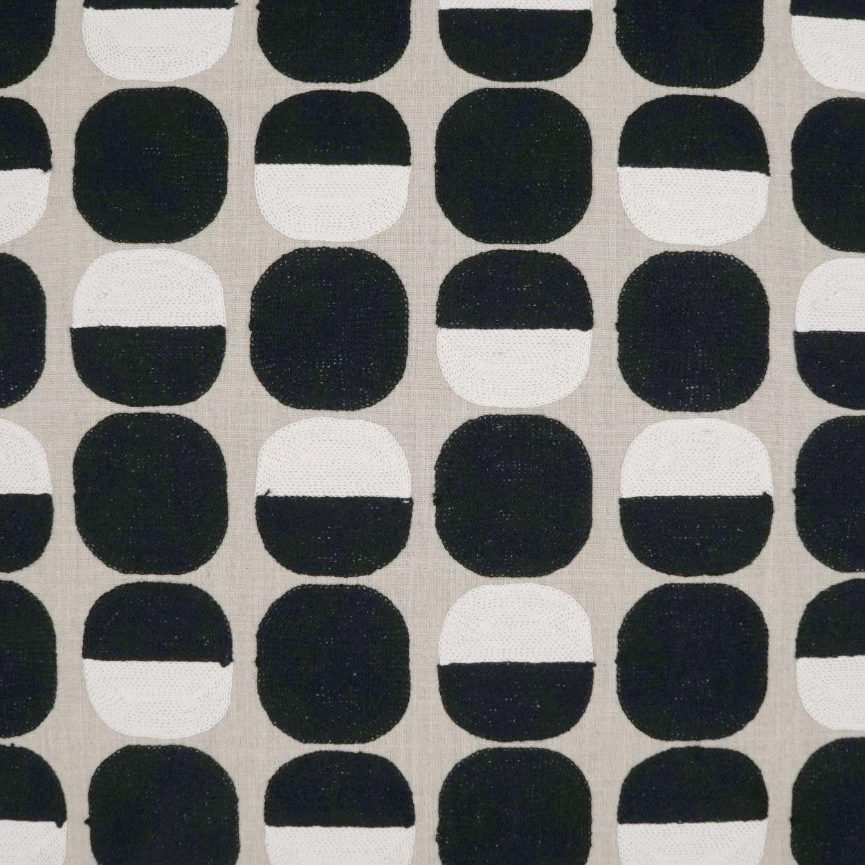 Zuri Onyx Circular Dots Black Large Throw Pillow With Insert - Uptown Sebastian